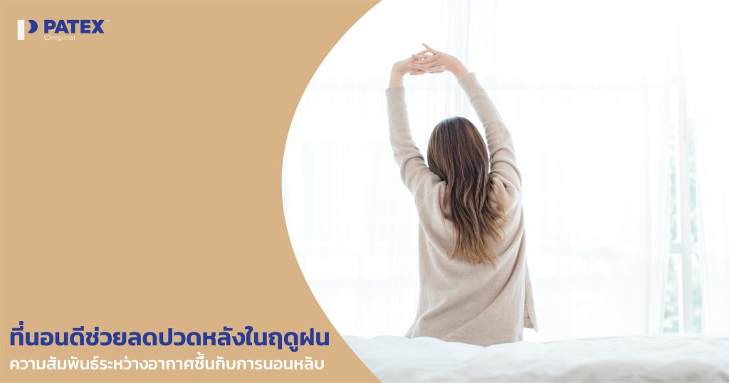ที่นอนดีช่วยลดปวดหลังในฤดูฝน: ความสัมพันธ์ระหว่างอากาศชื้นกับการนอนหลับ
